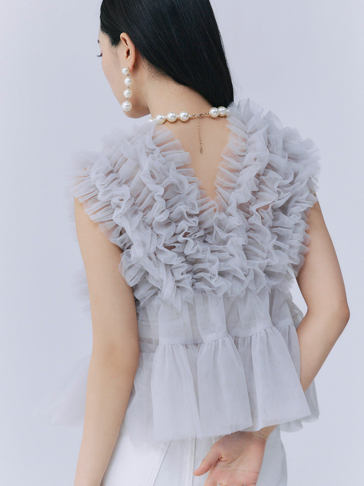 チュールフリルボリュームベスト