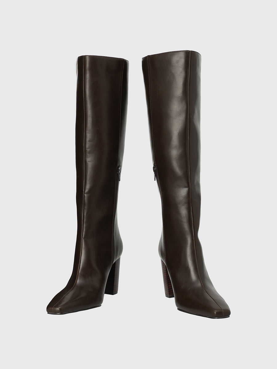 スクエアトゥロングブーツ