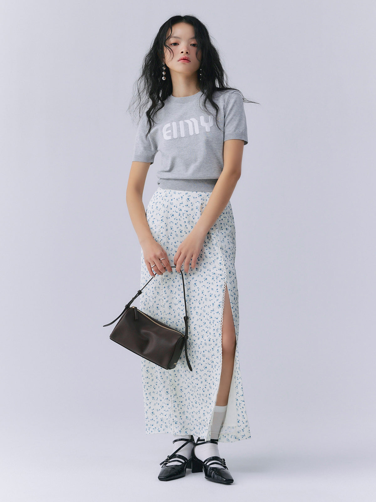 EIMYロゴハーフスリーブニット