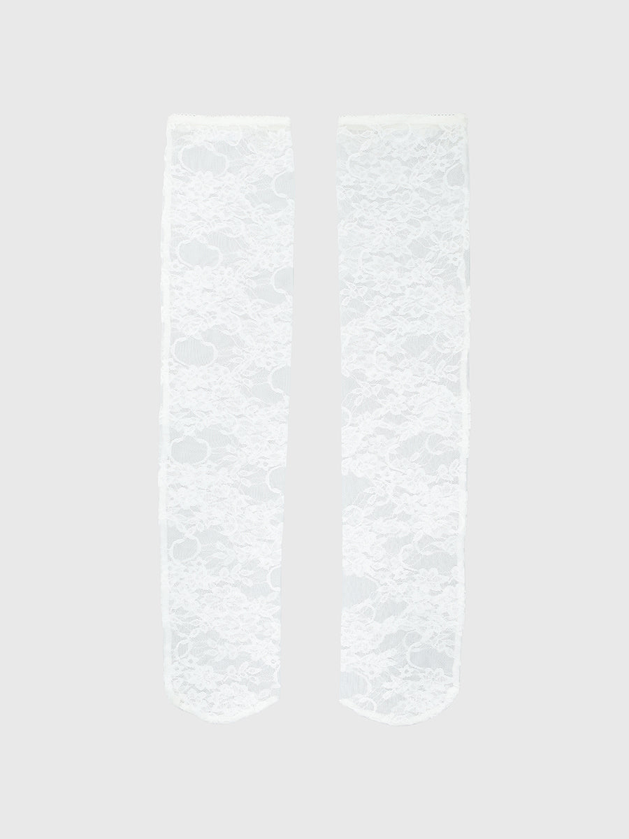 レースロングソックス