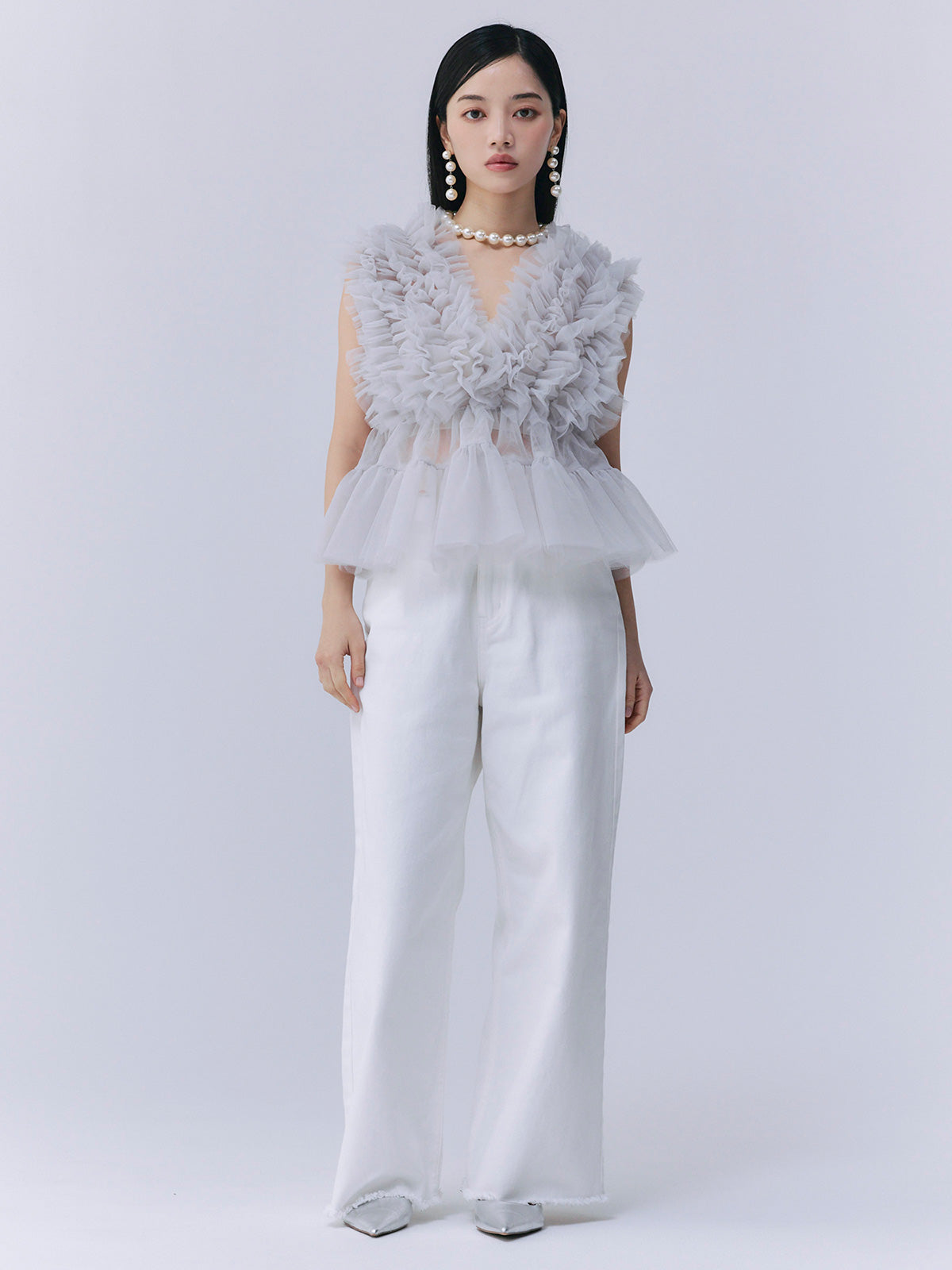 チュールフリルボリュームベスト