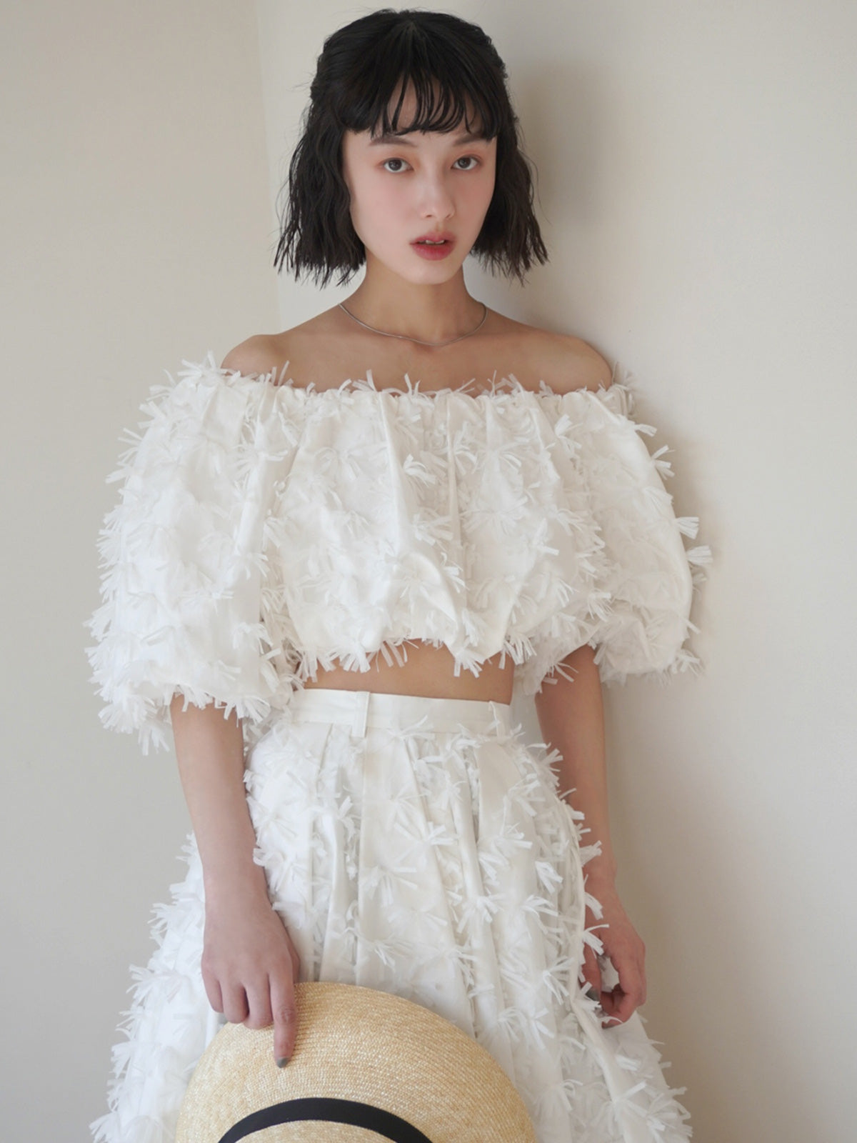 リボンクロスフレアスカート