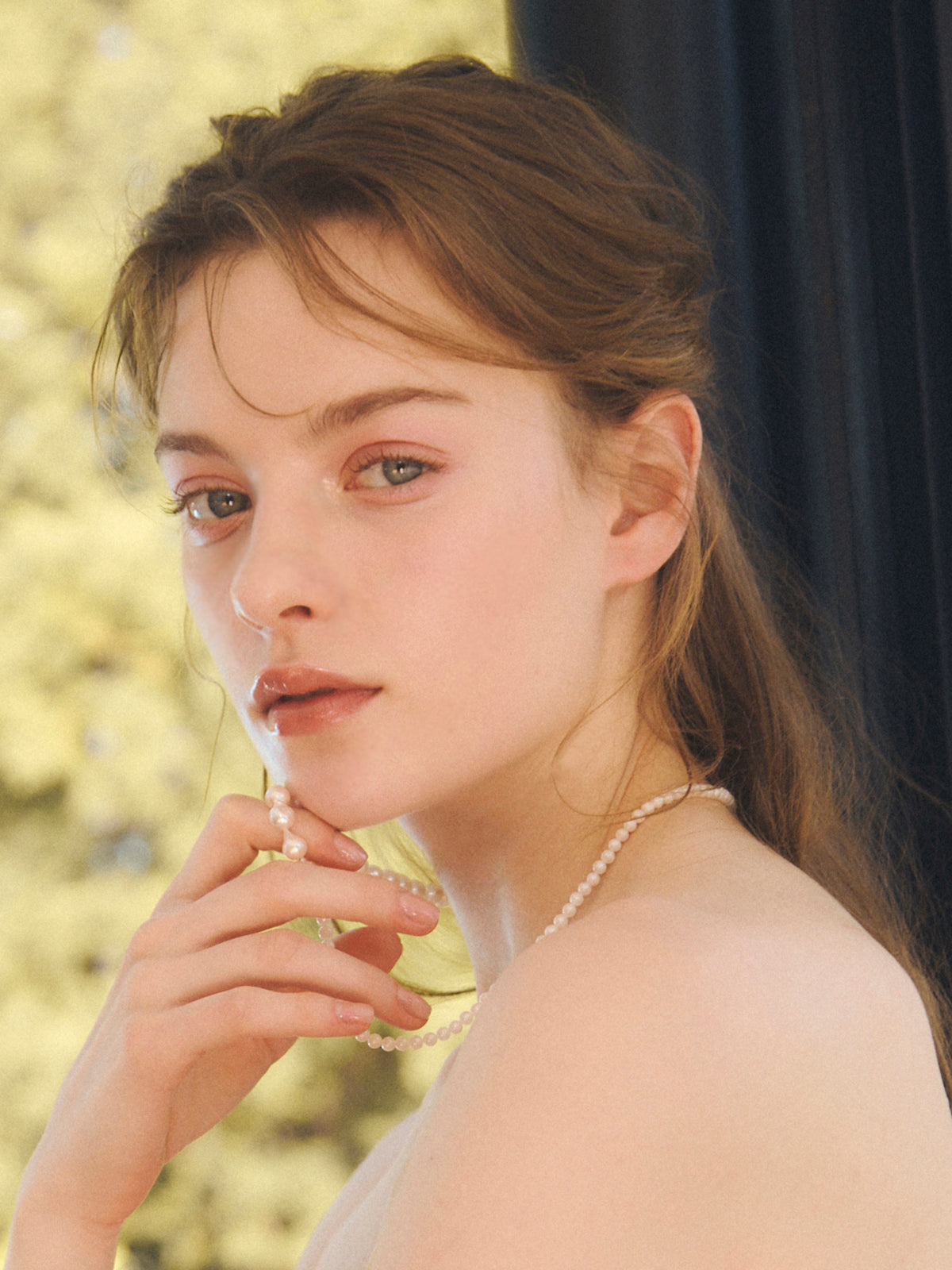 【AYUS】Akoya baropue pearl 2tone necklace 4.0-8.0mm