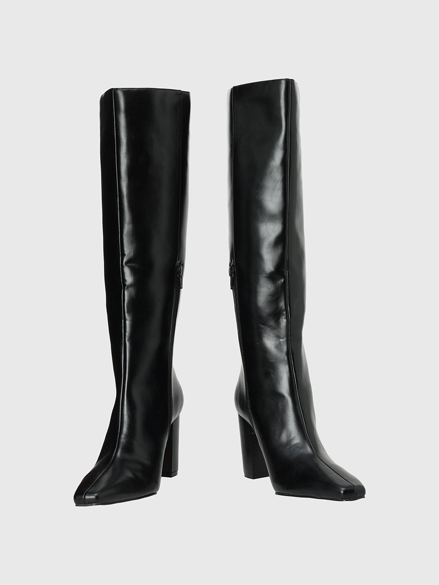 スクエアトゥロングブーツ