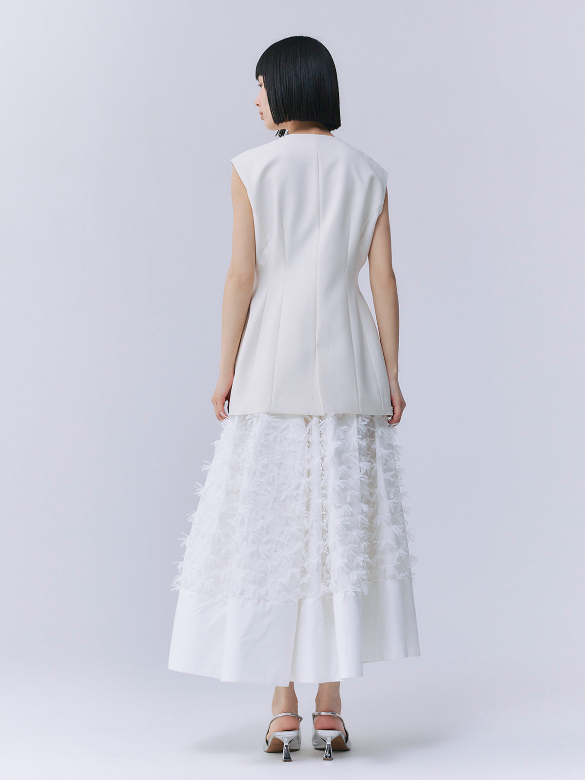 リボンクロスフレアスカート