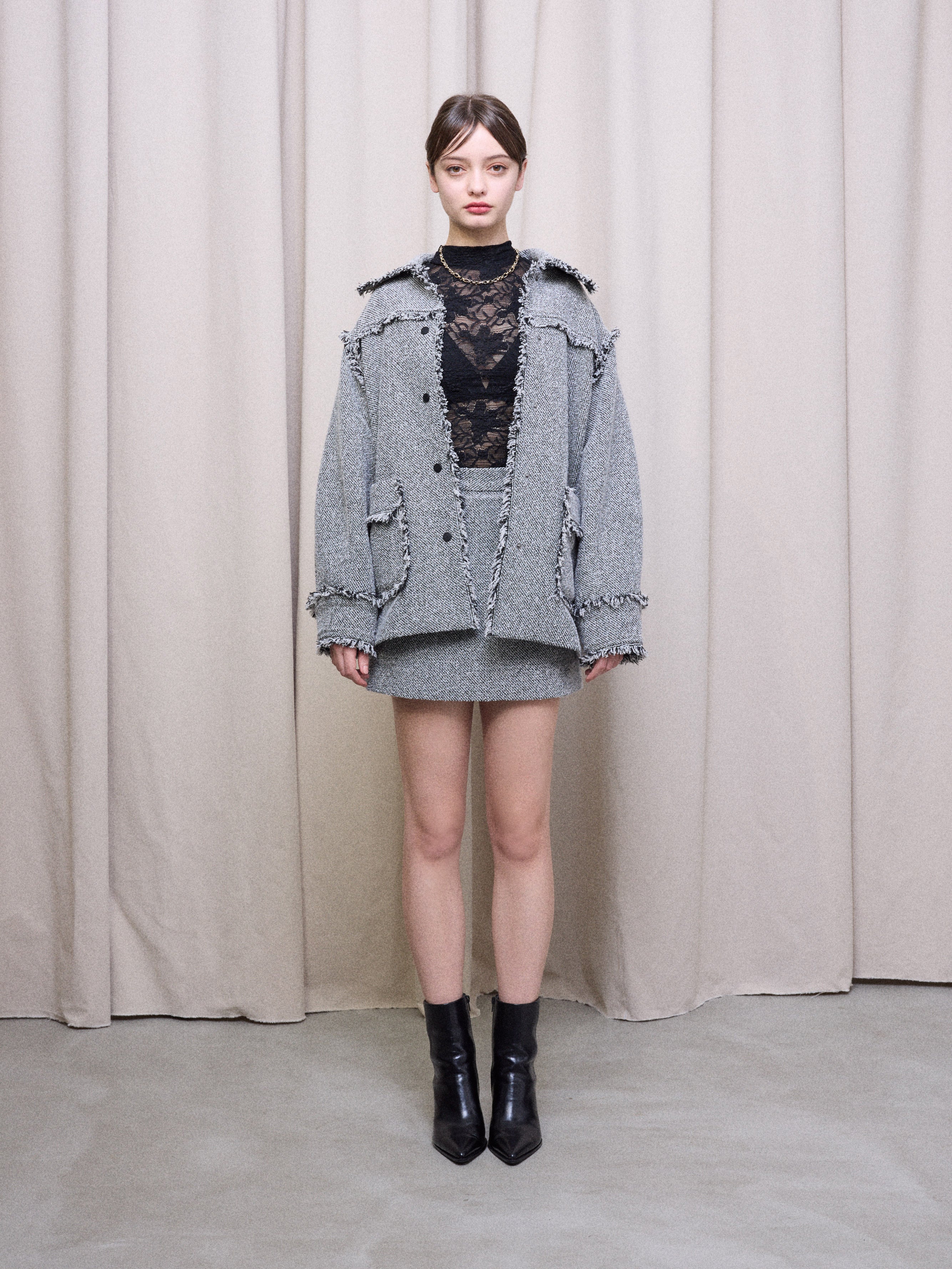 バックオープンプランジブラキャミソール