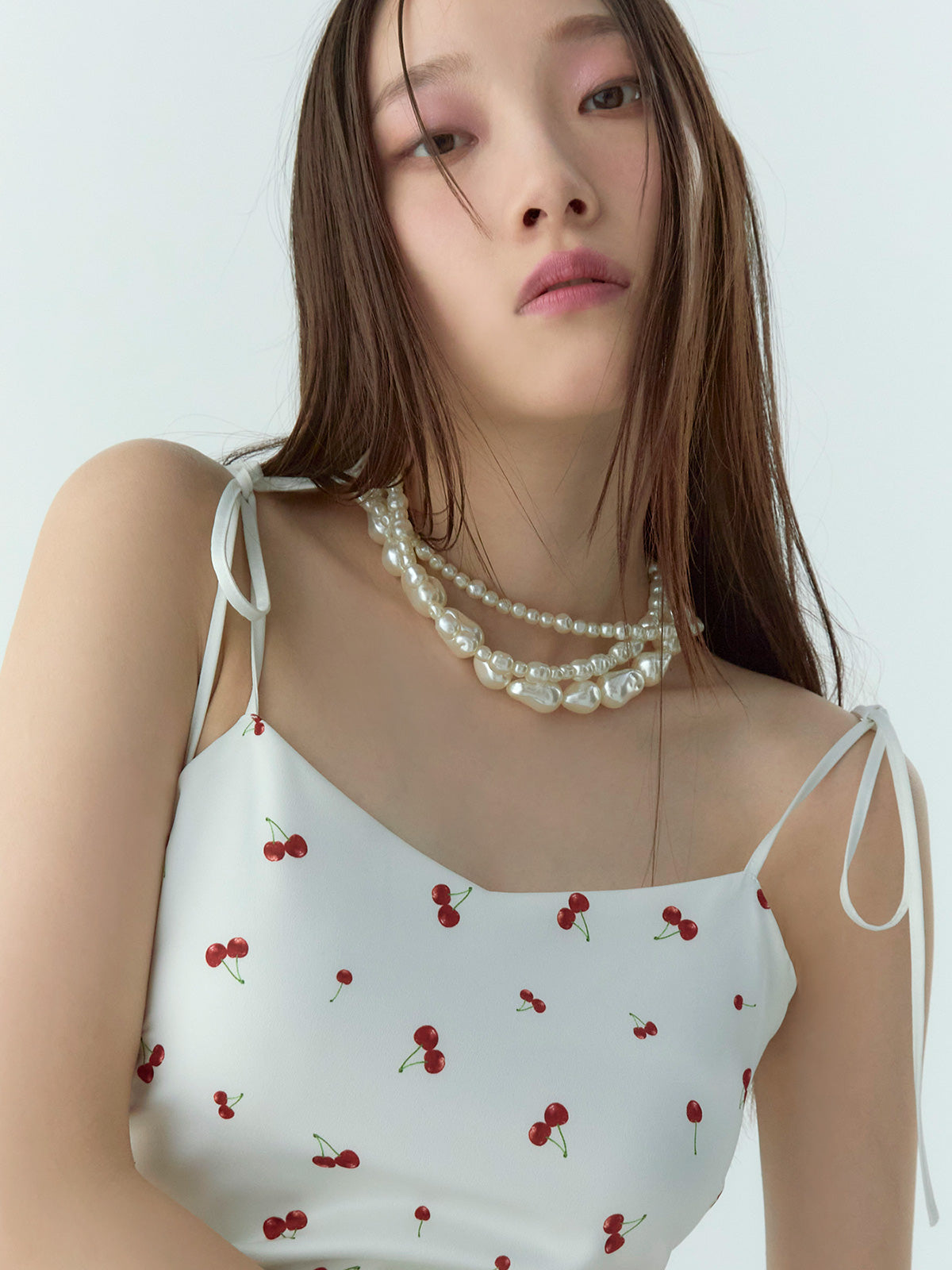 cherry patternキャミワンピース