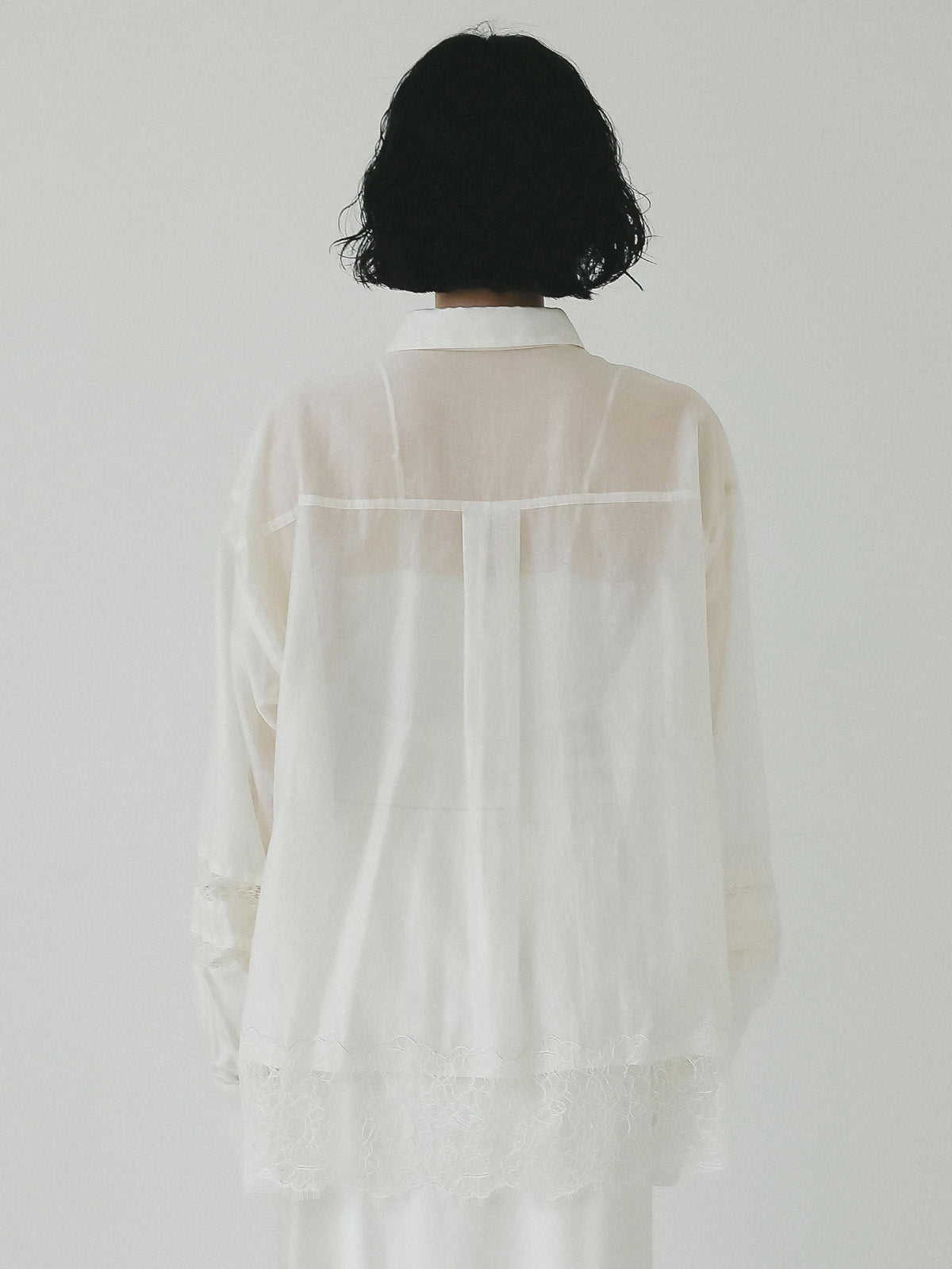 レースコンビシアーシャツ