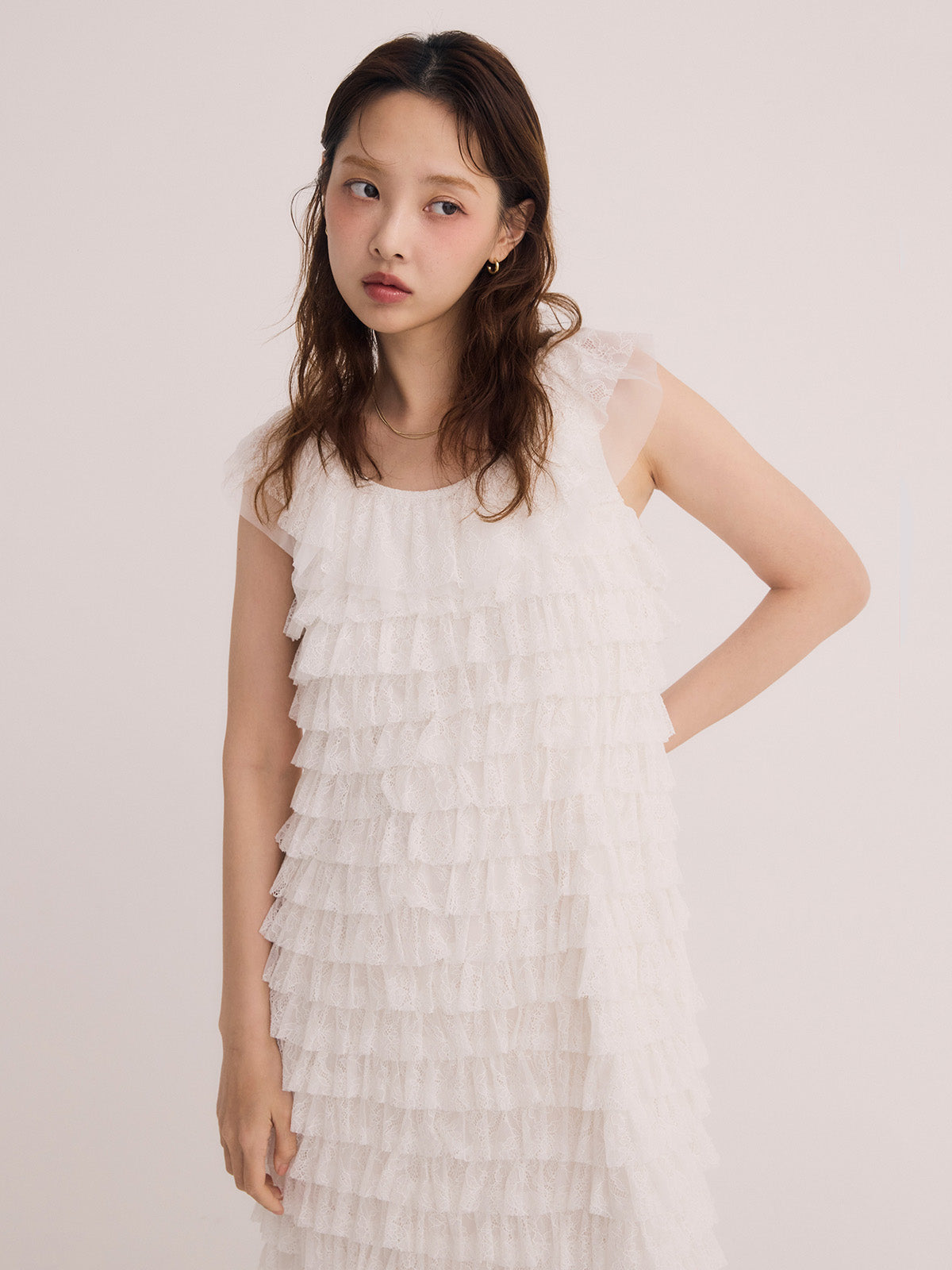 レースティアードワンピース