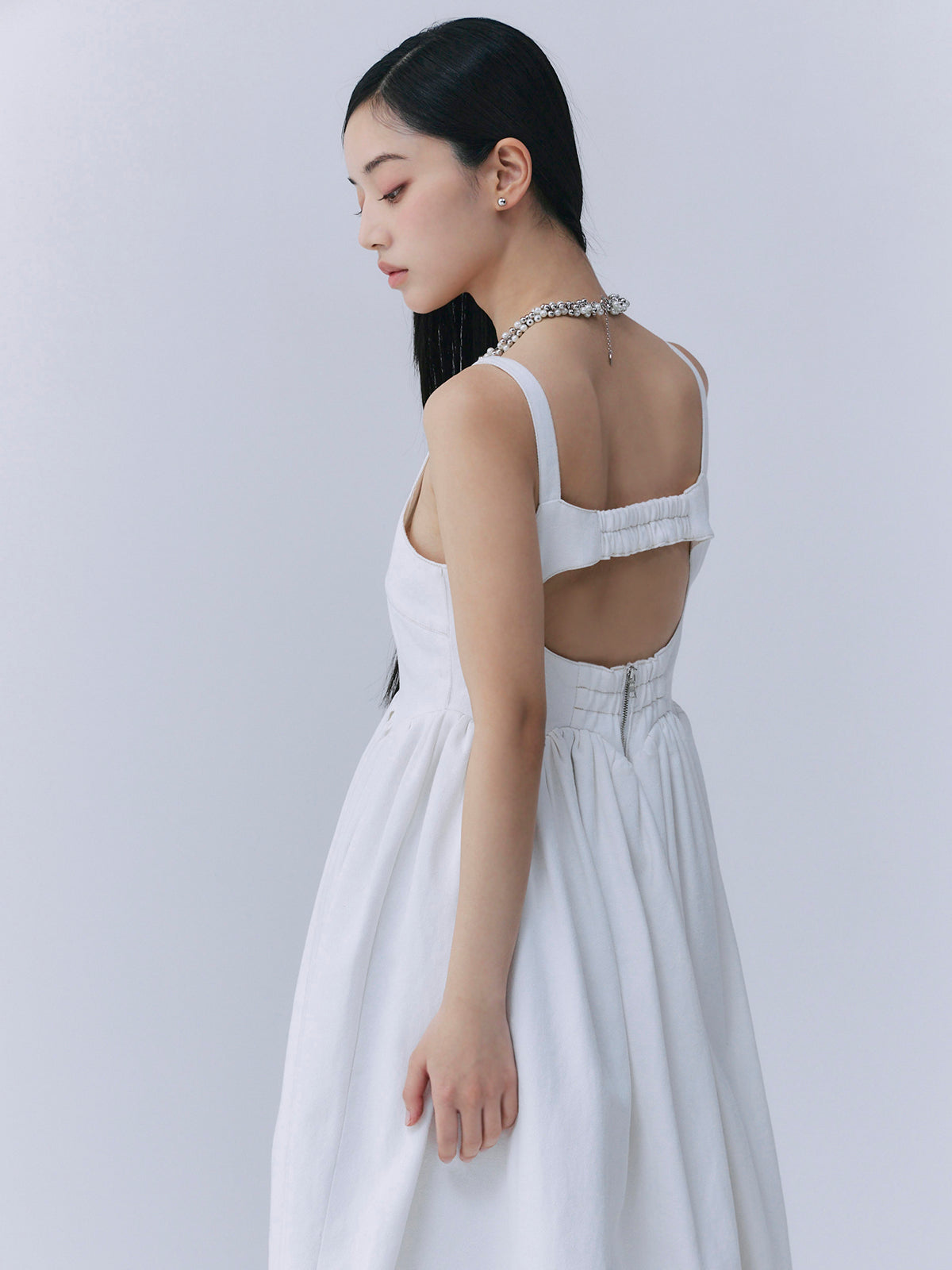 デニムビスチェワンピース