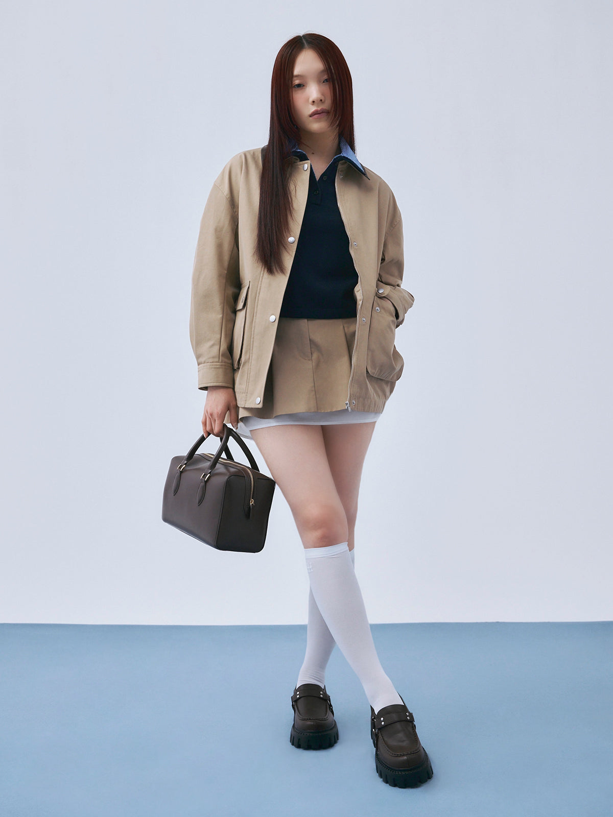 Switchingカラーフラップポケットブルゾン