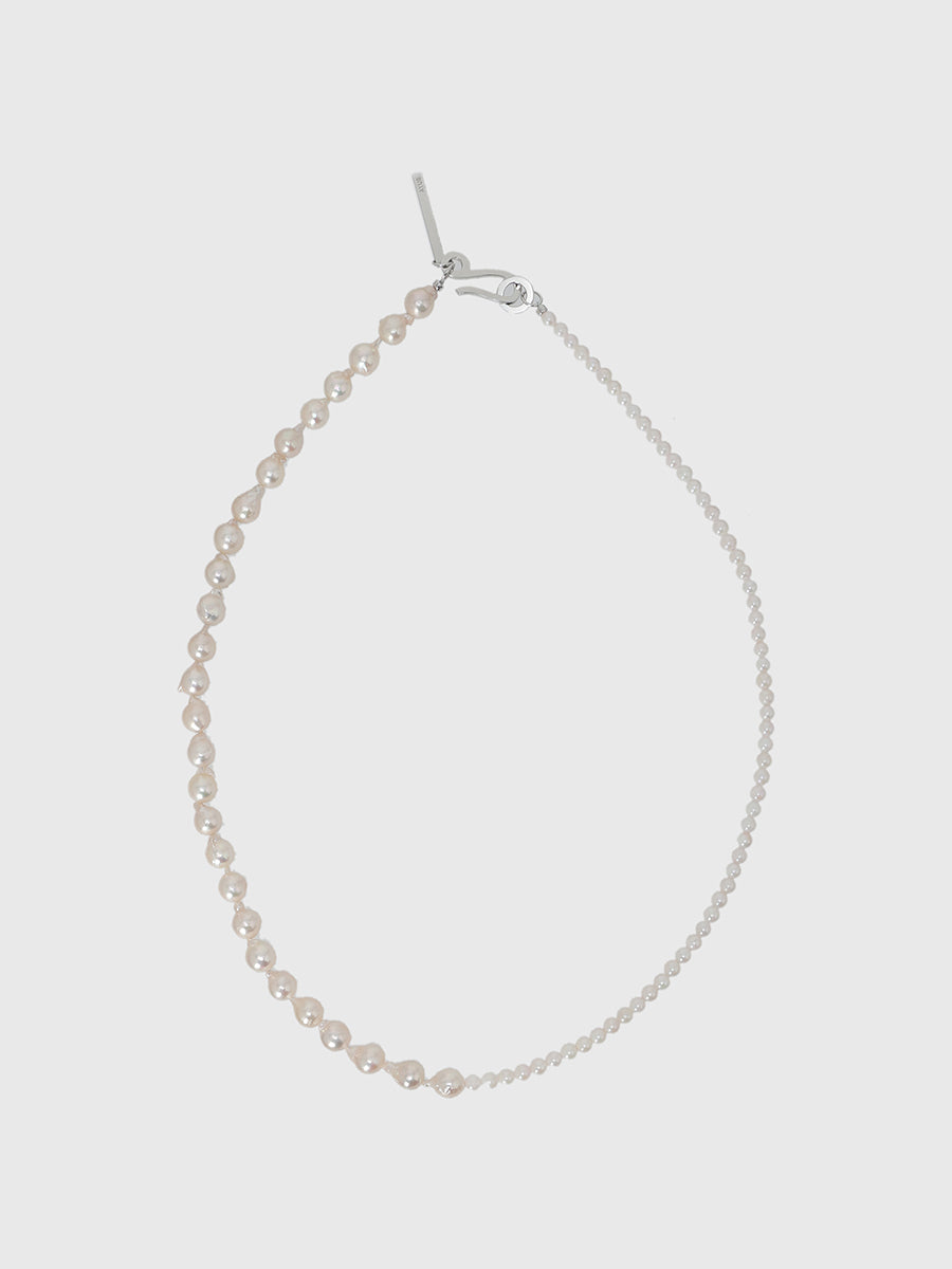 【AYUS】Akoya baropue pearl 2tone necklace 4.0-8.0mm