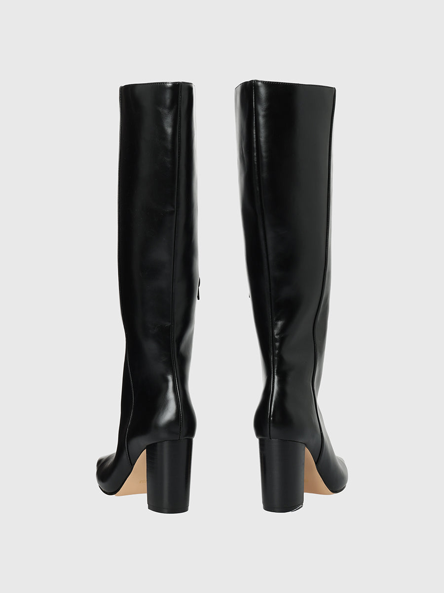 スクエアトゥロングブーツ