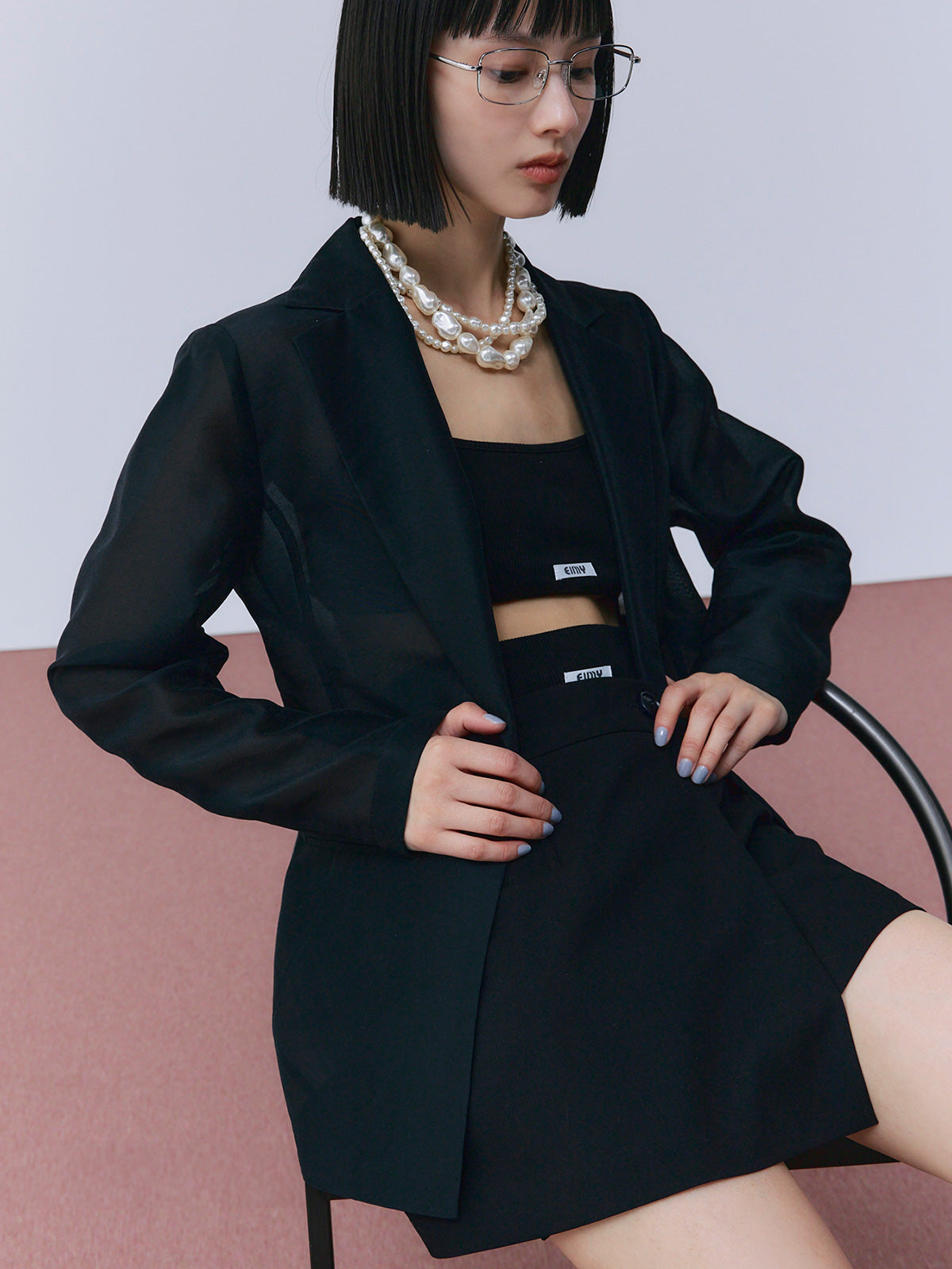 シアーテーラードジャケット