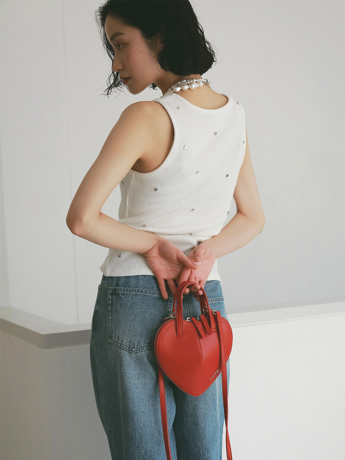 ハートスタッズタンクトップ