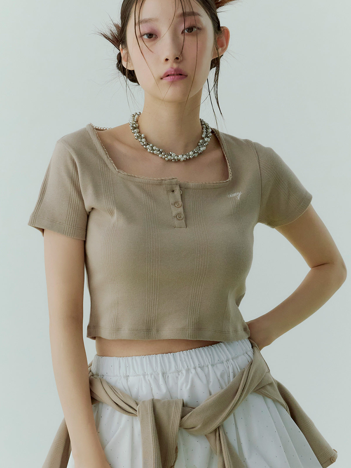 miller×eimy ハーフスリーブコンパクトTシャツ