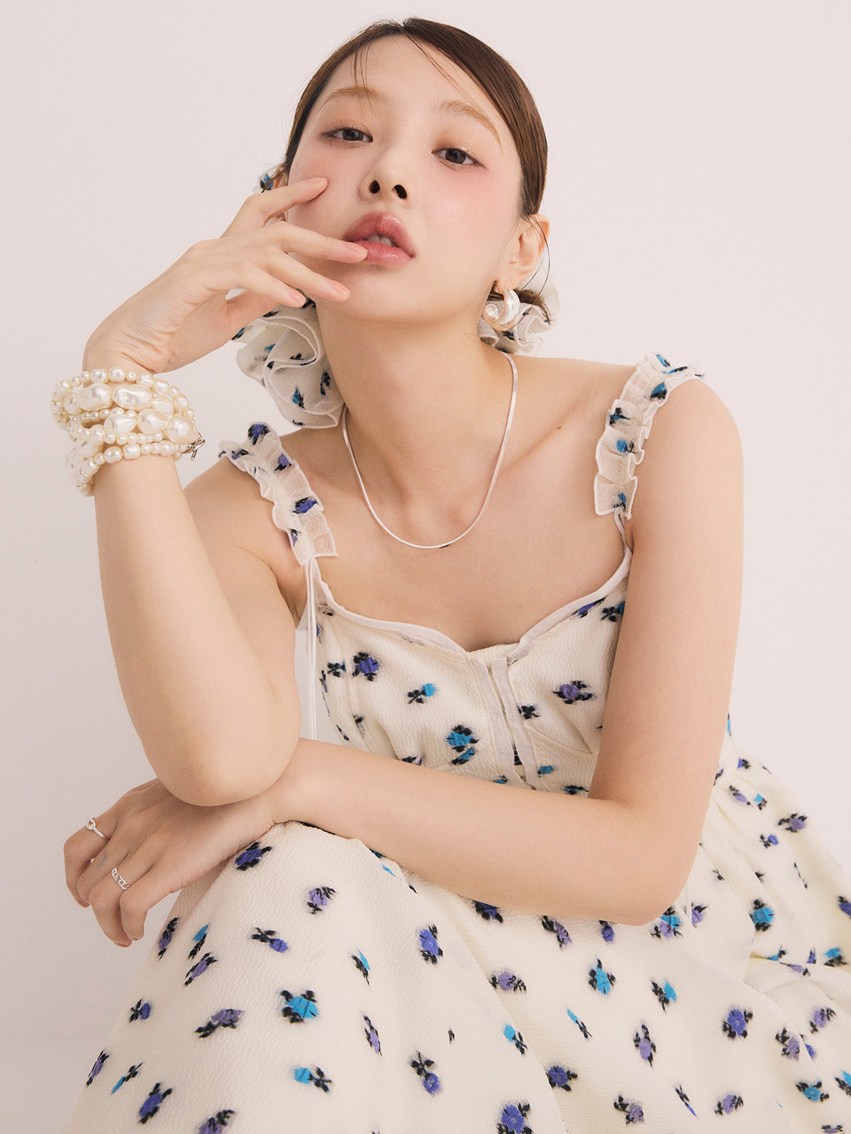 フラワージャガードワンピース