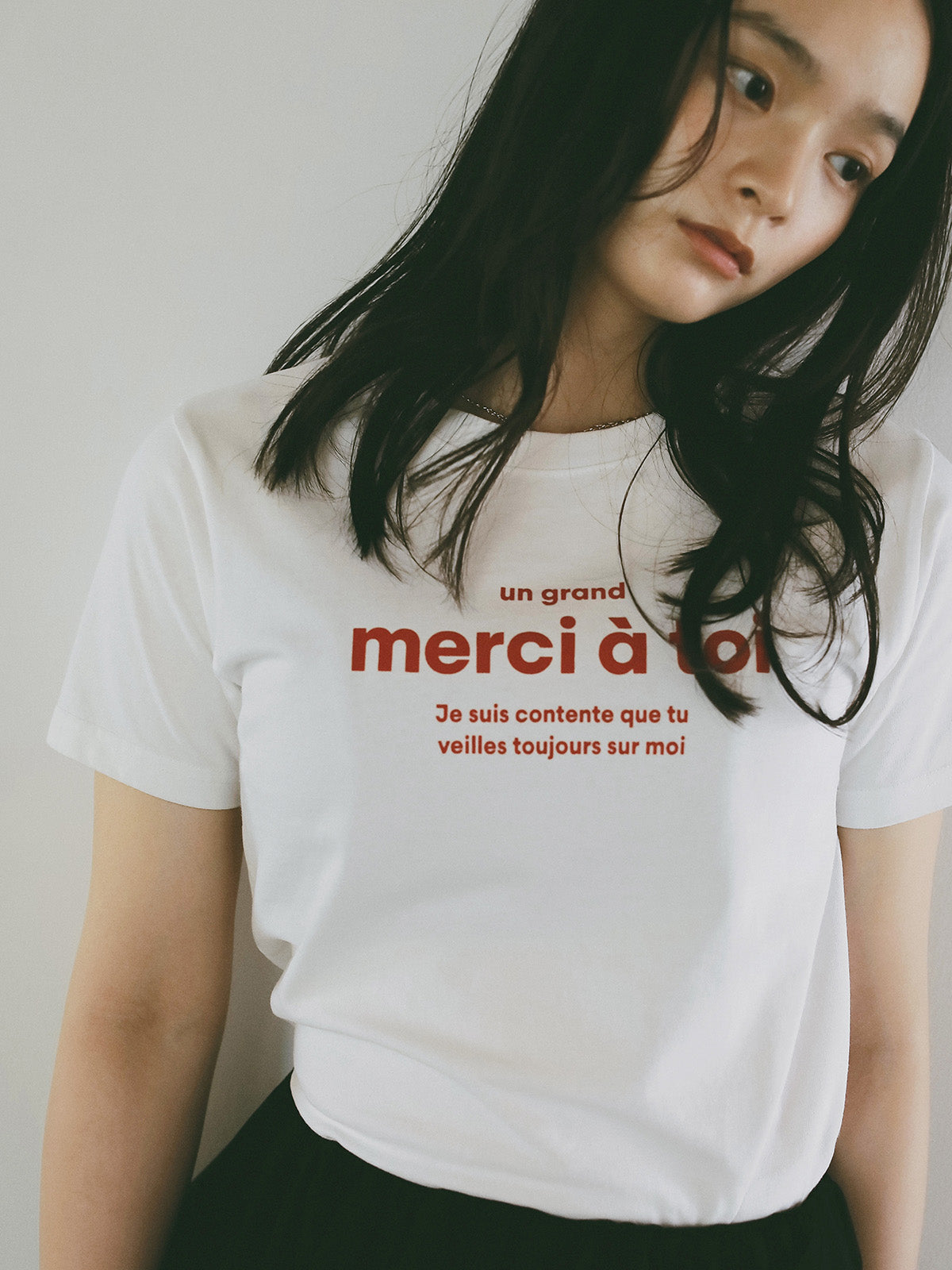 merci ロゴTシャツ
