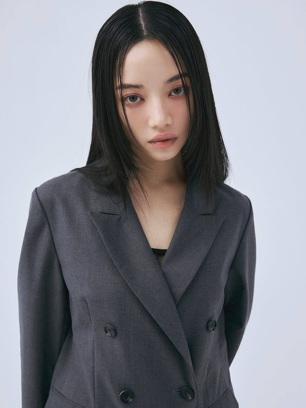 フリルトリムジャケットワンピース