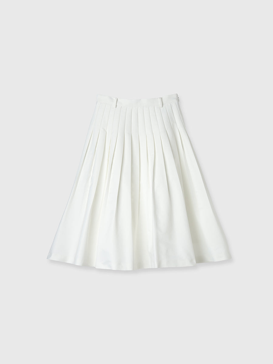 プリーツミディスカート
