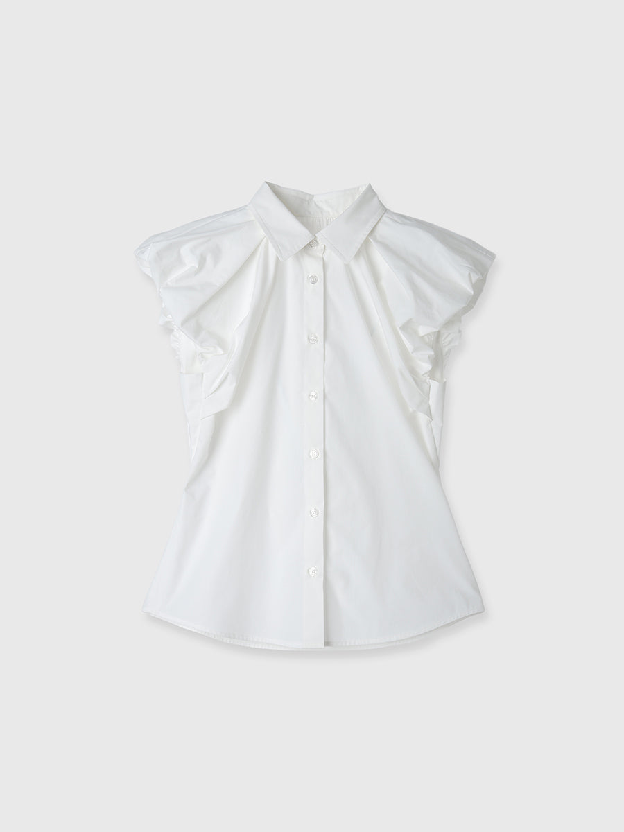 ギャザースリーブブラウス