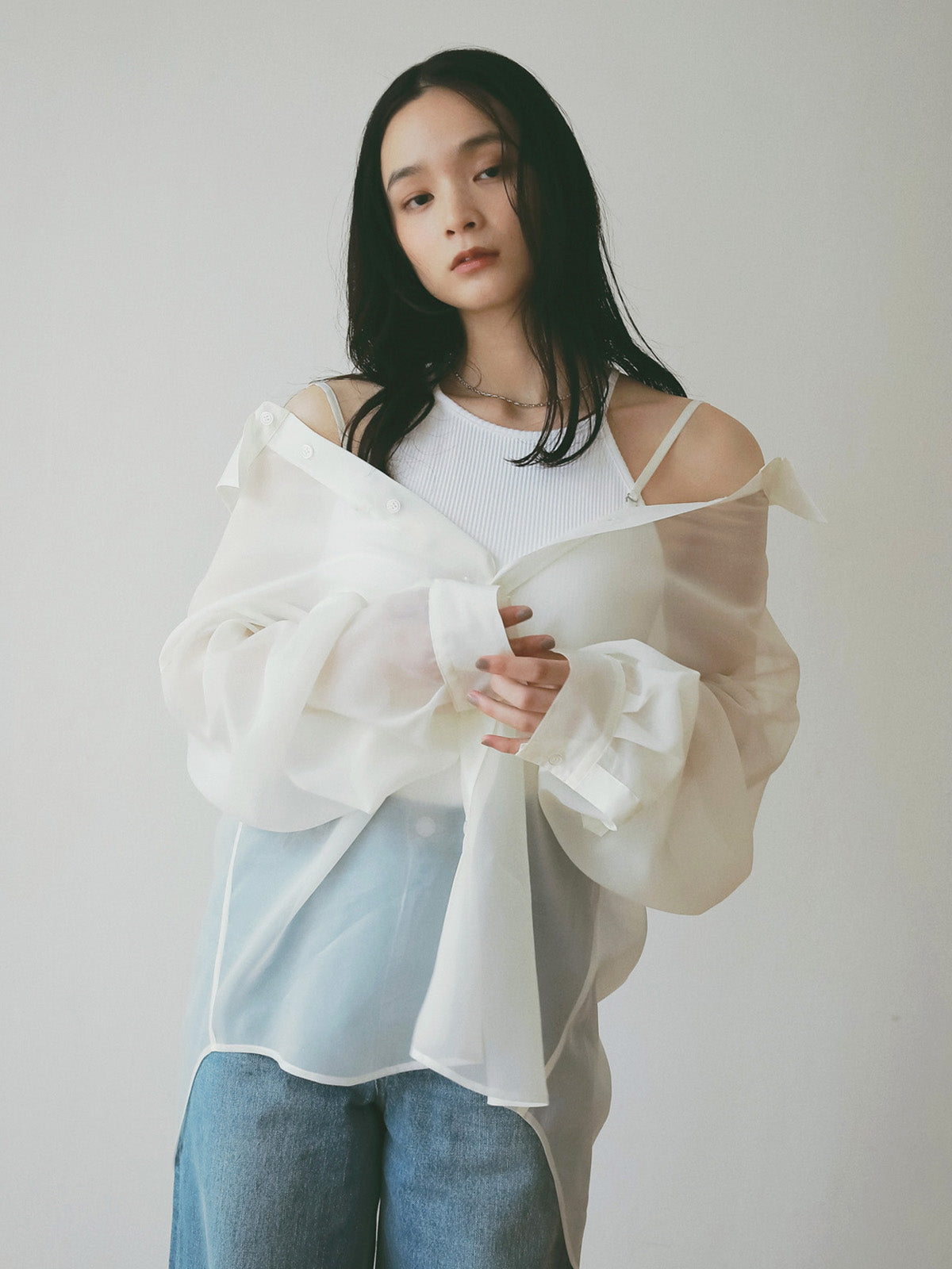 シアー2WAYシャツ