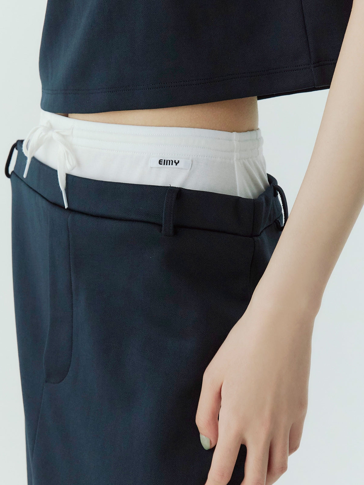 ハーフジップトップスストレートスカートSETUP