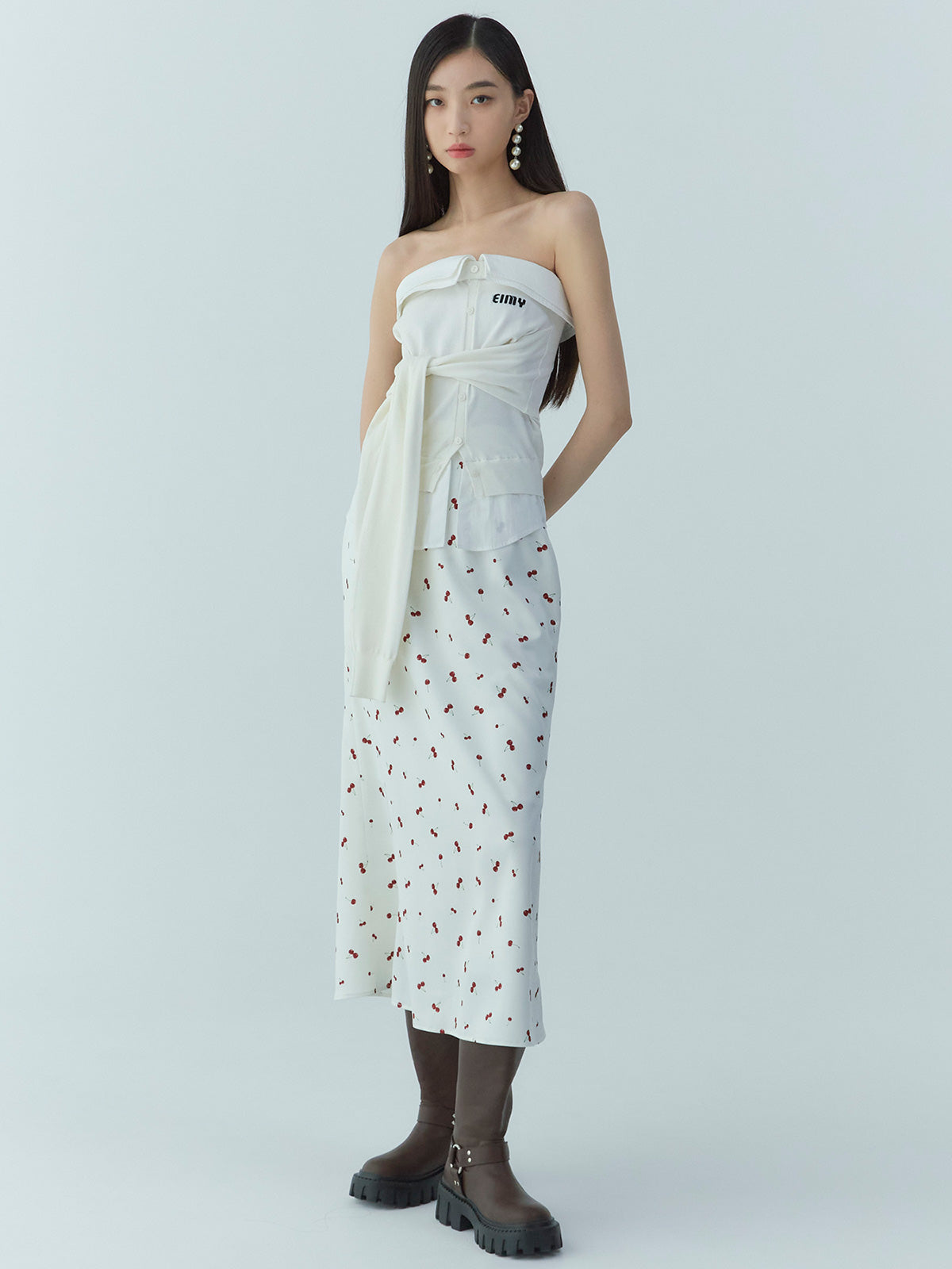 cherry patternスカート