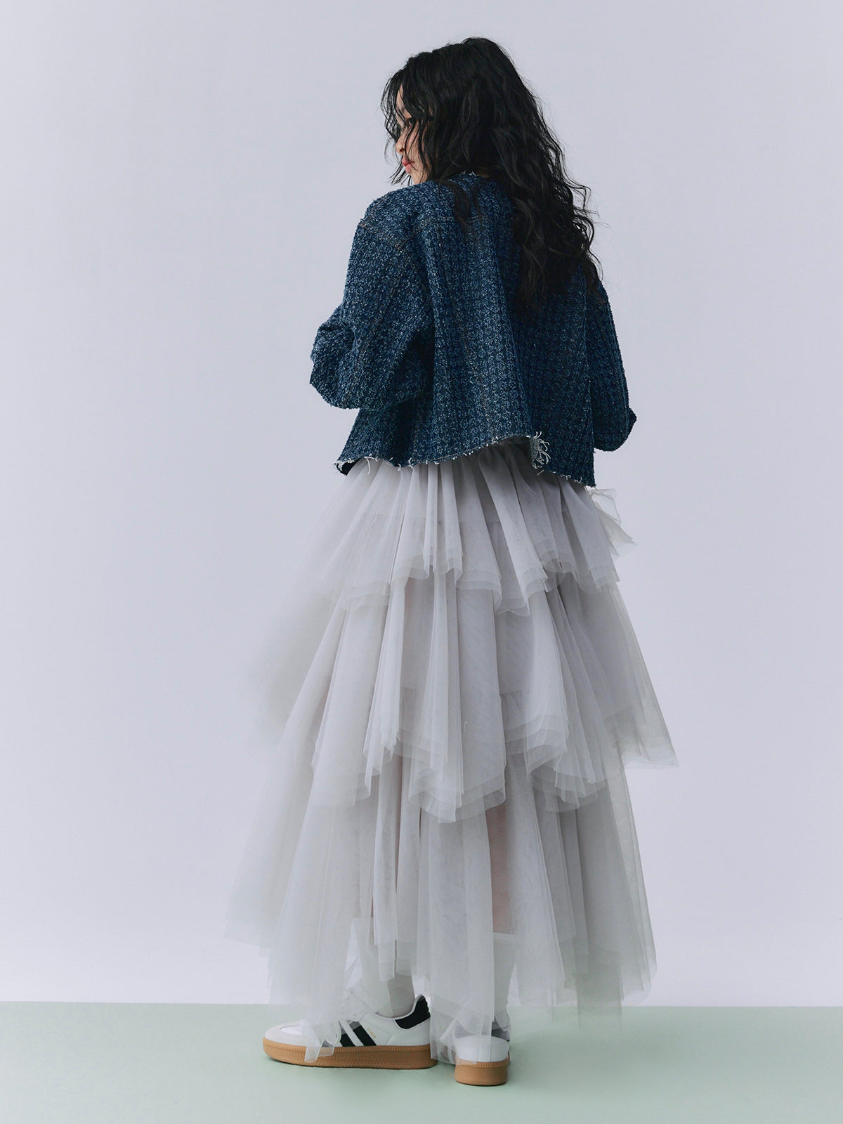 ツイードライクデニムジャケット