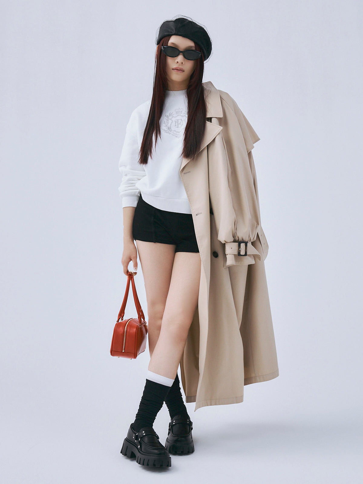 ボリュームスリーブトレンチコート