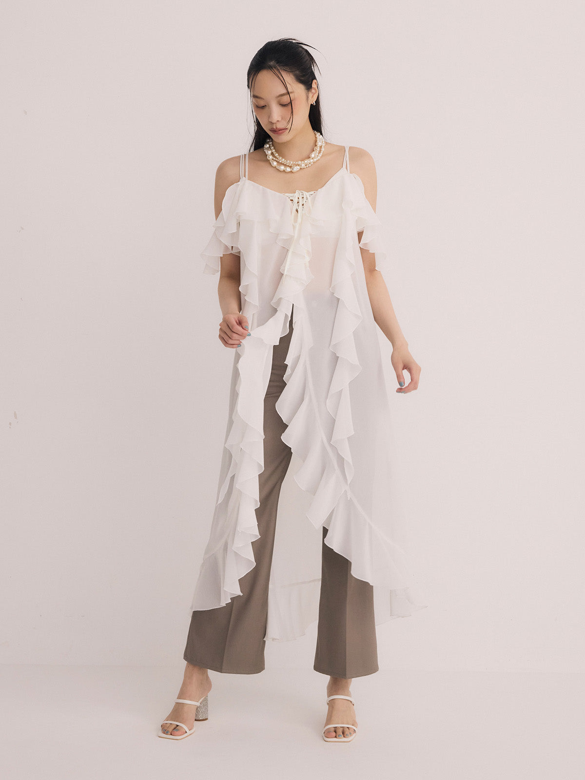 美脚フレアパンツ