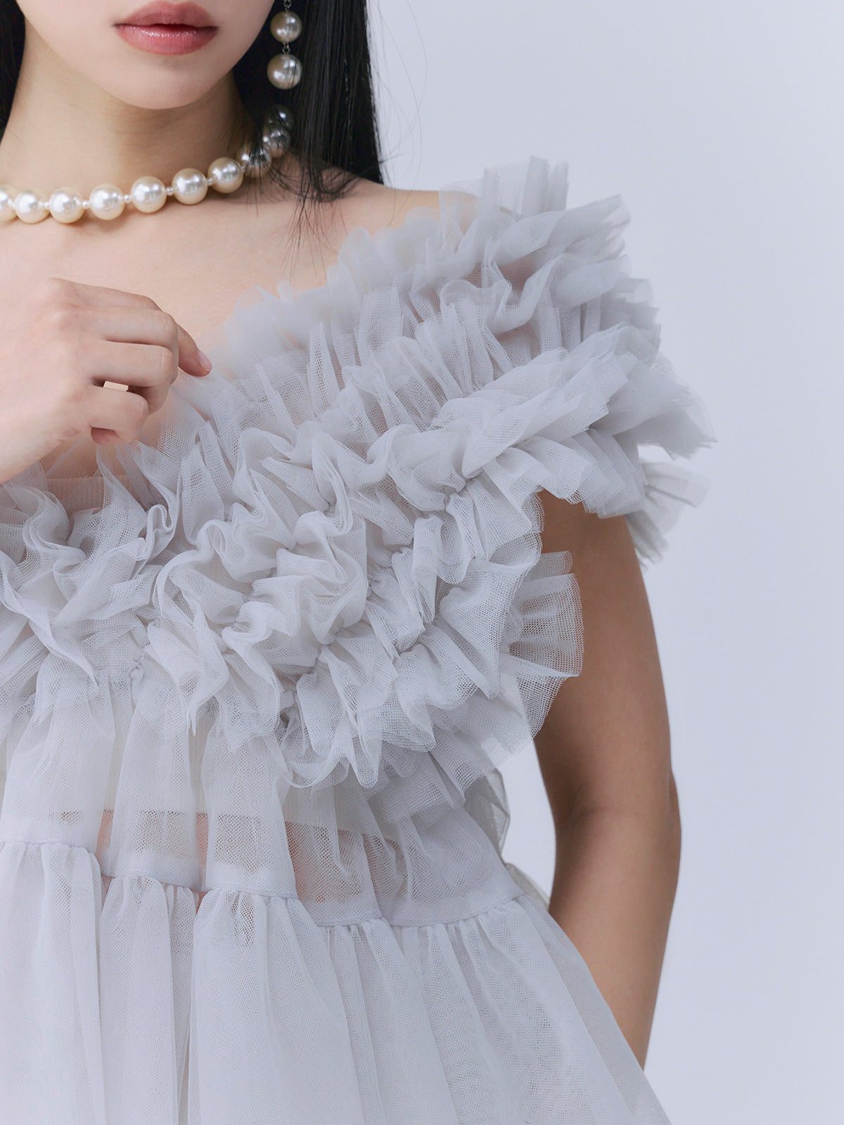 チュールフリルボリュームベスト