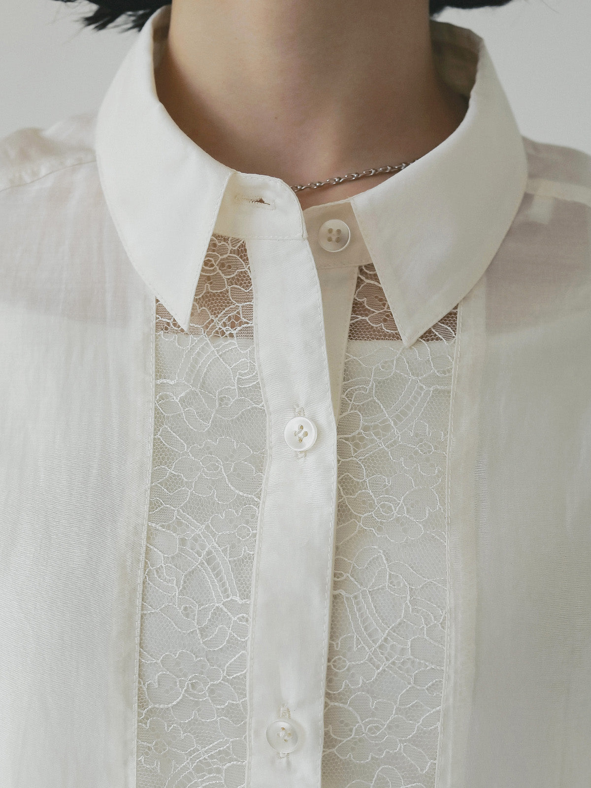 レースコンビシアーシャツ