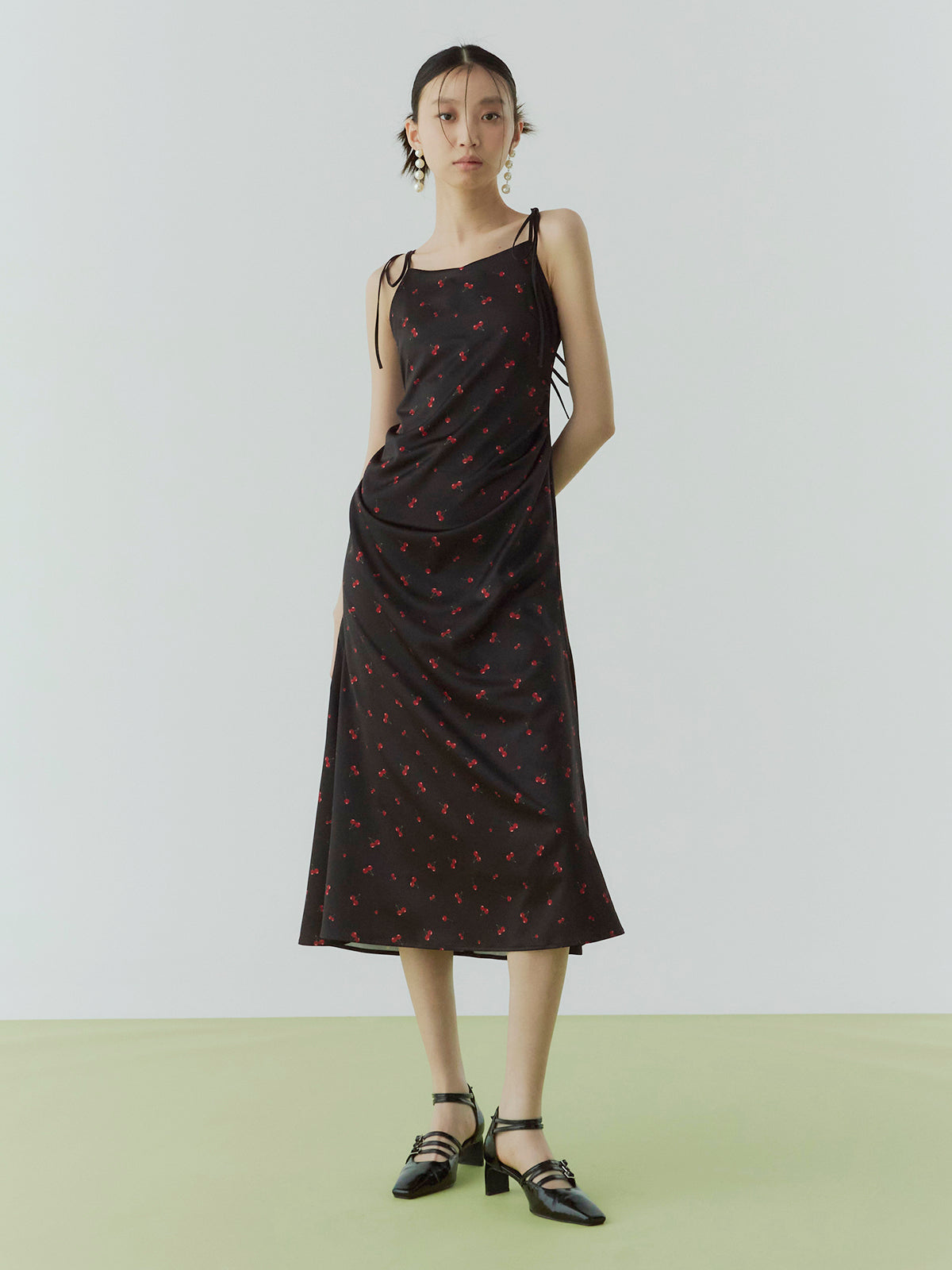 cherry patternキャミワンピース