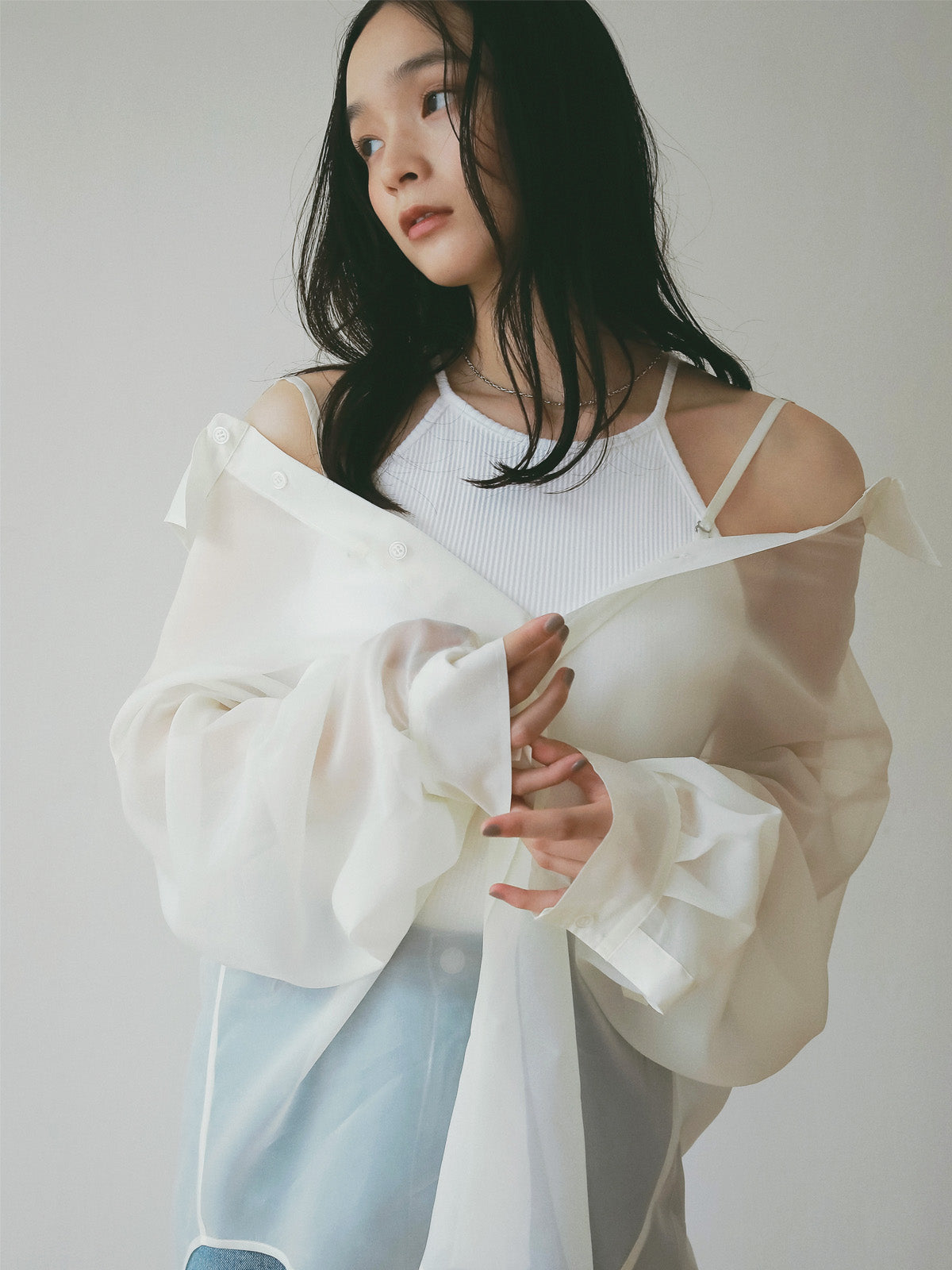 シアー2WAYシャツ