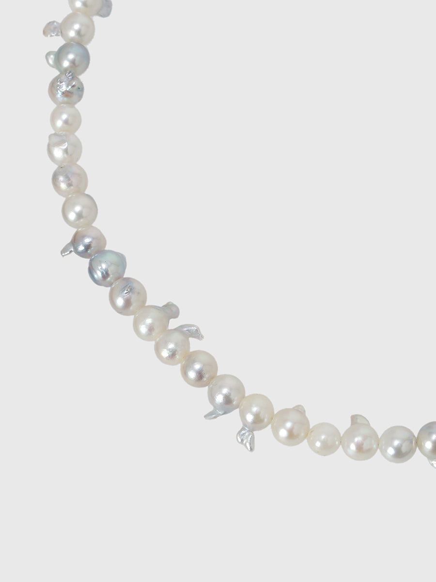 【AYUS】Akoya baropue pearl clicker necklace 6-7.5mm