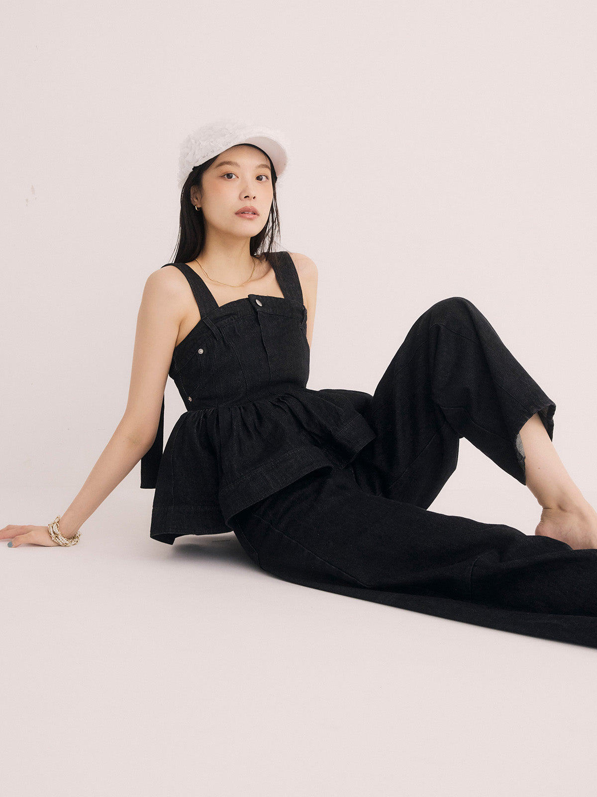 カービーパターンデニムパンツ