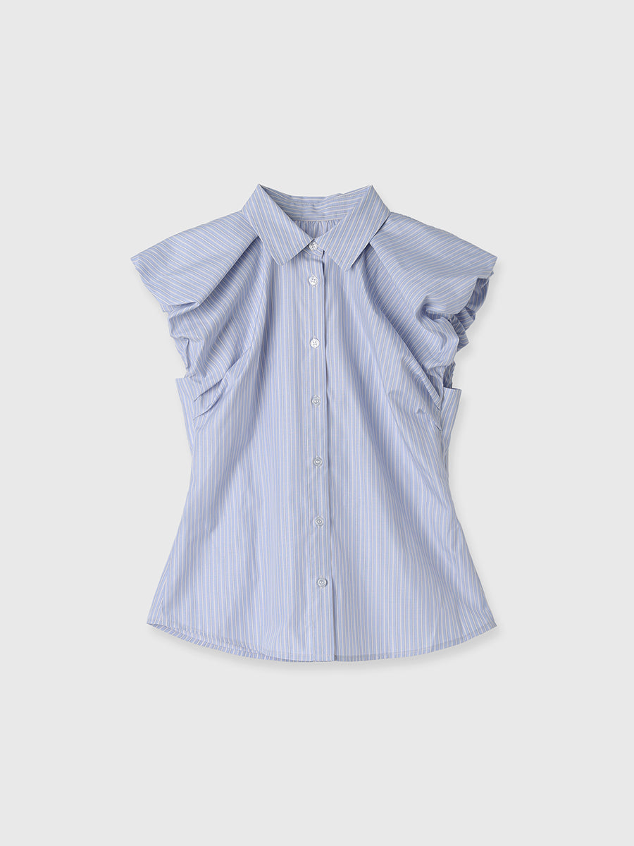 ギャザースリーブブラウス