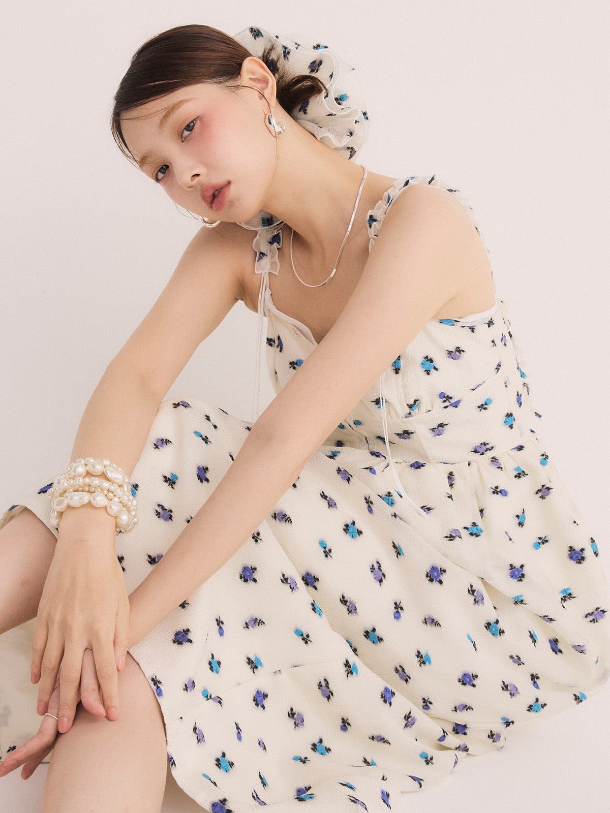 フラワージャガードワンピース