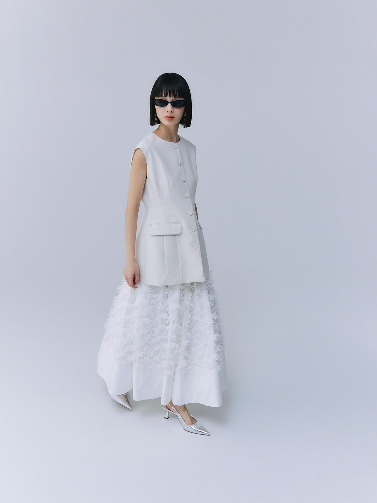 リボンクロスフレアスカート