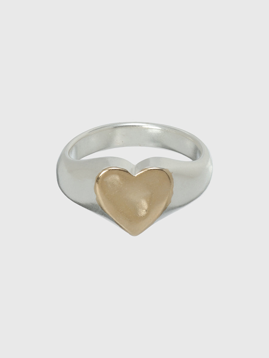 【TEN.】ハートシグネットリング MIX  5号