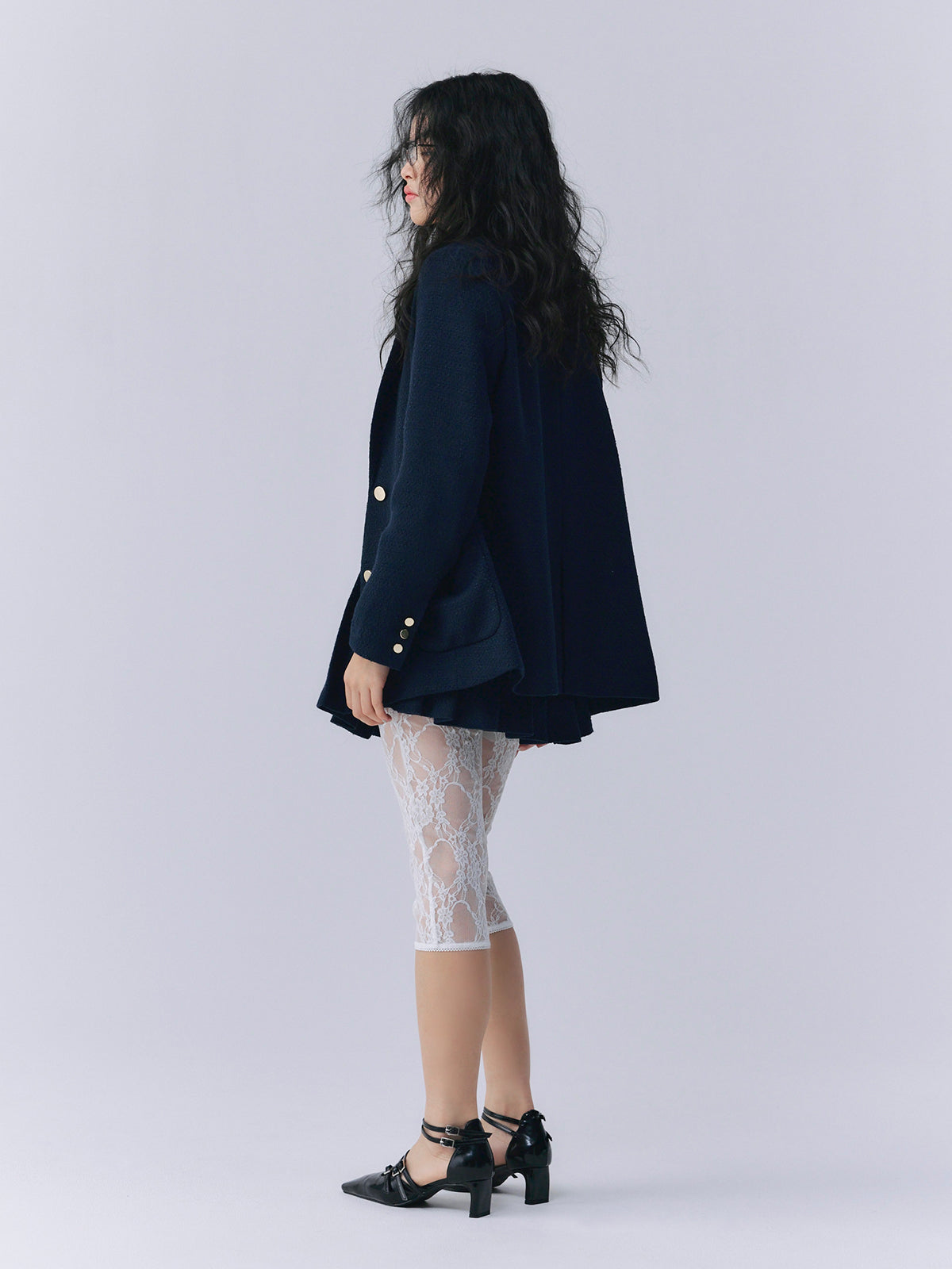 ツイードテーラードジャケット