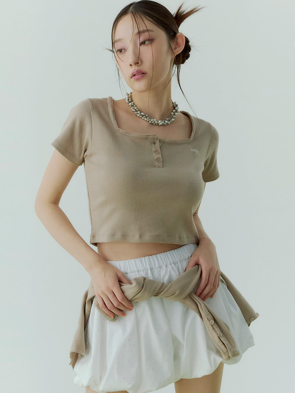 miller×eimy ハーフスリーブコンパクトTシャツ