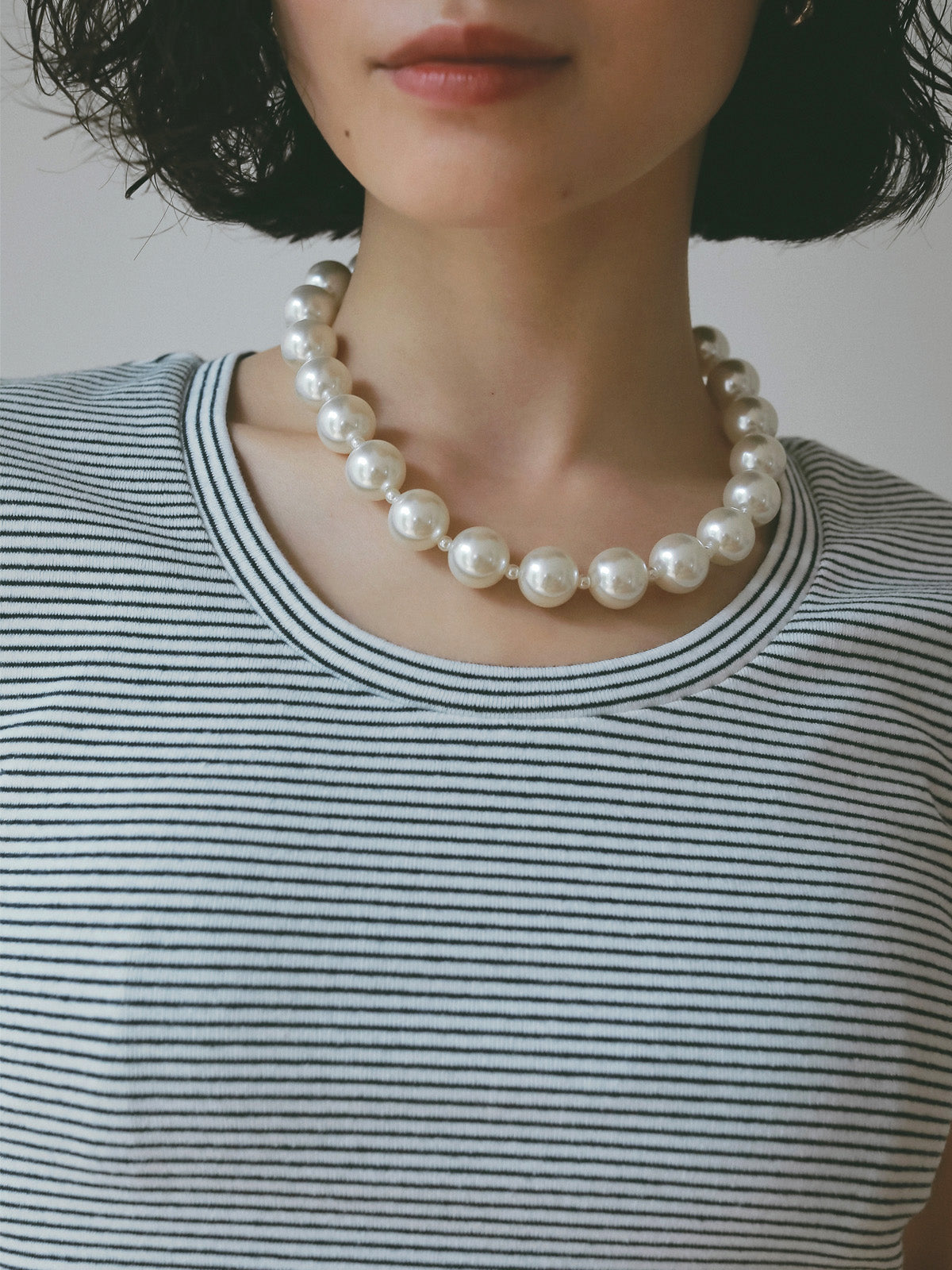 ボーダーリブＴシャツ