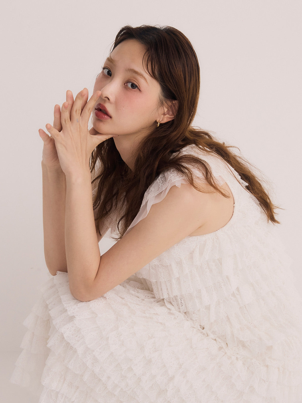 レースティアードワンピース