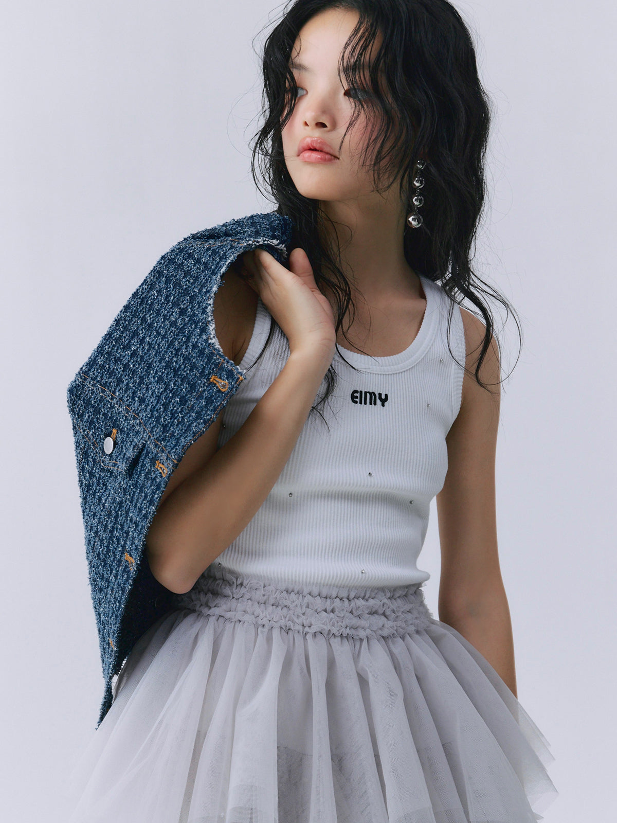 ツイードライクデニムジャケット