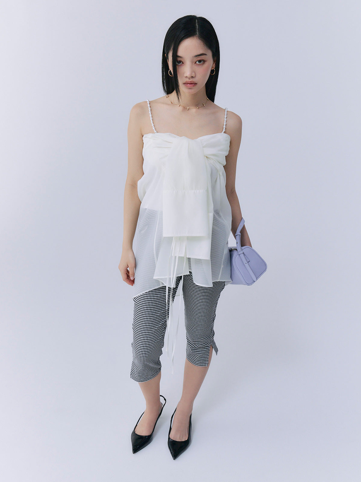 Meroir ギンガムフリルパンツ M ギンガムフリルパンツ - Me roir(ミー