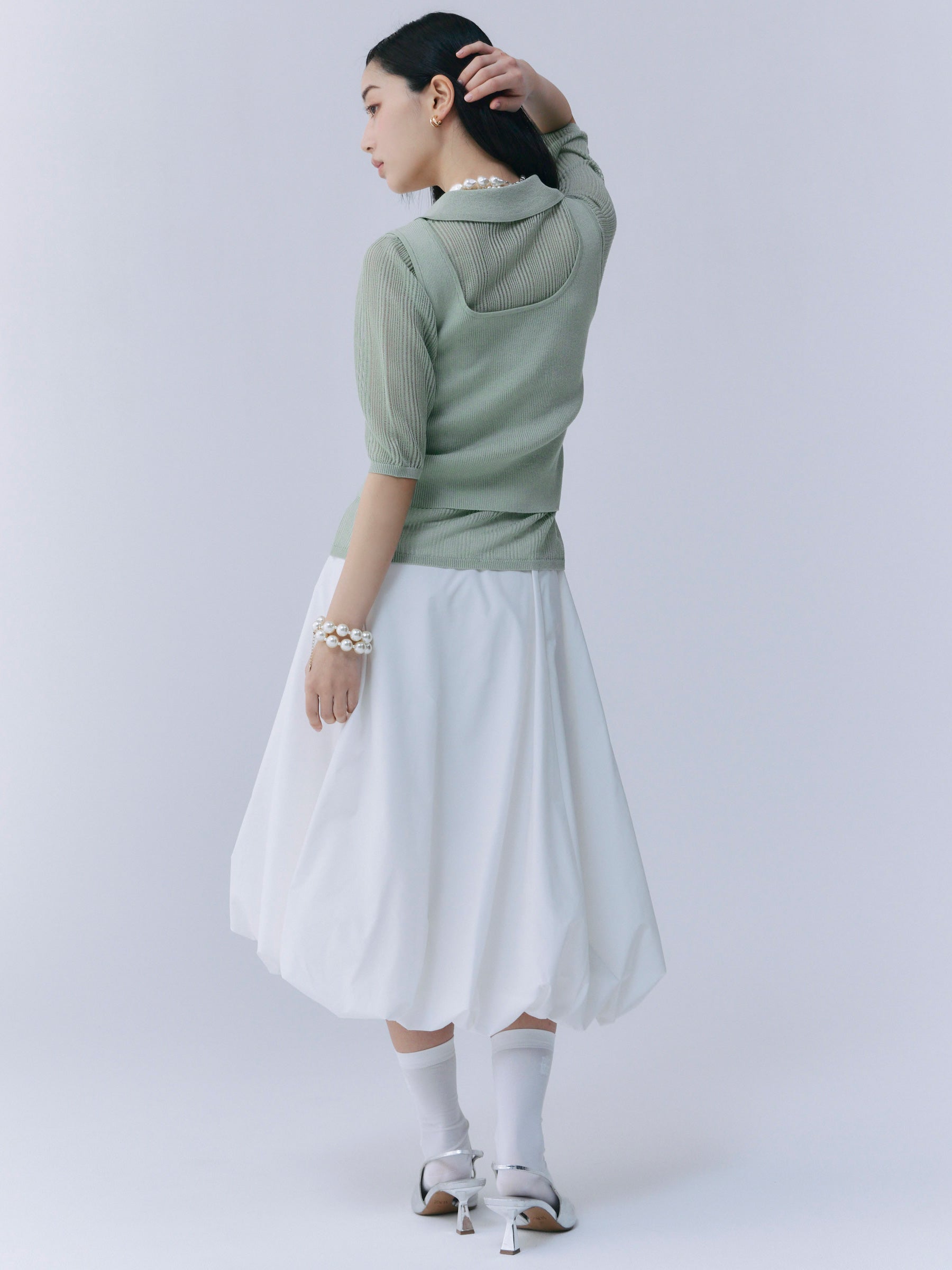 ギャザーバルーンタックスカート