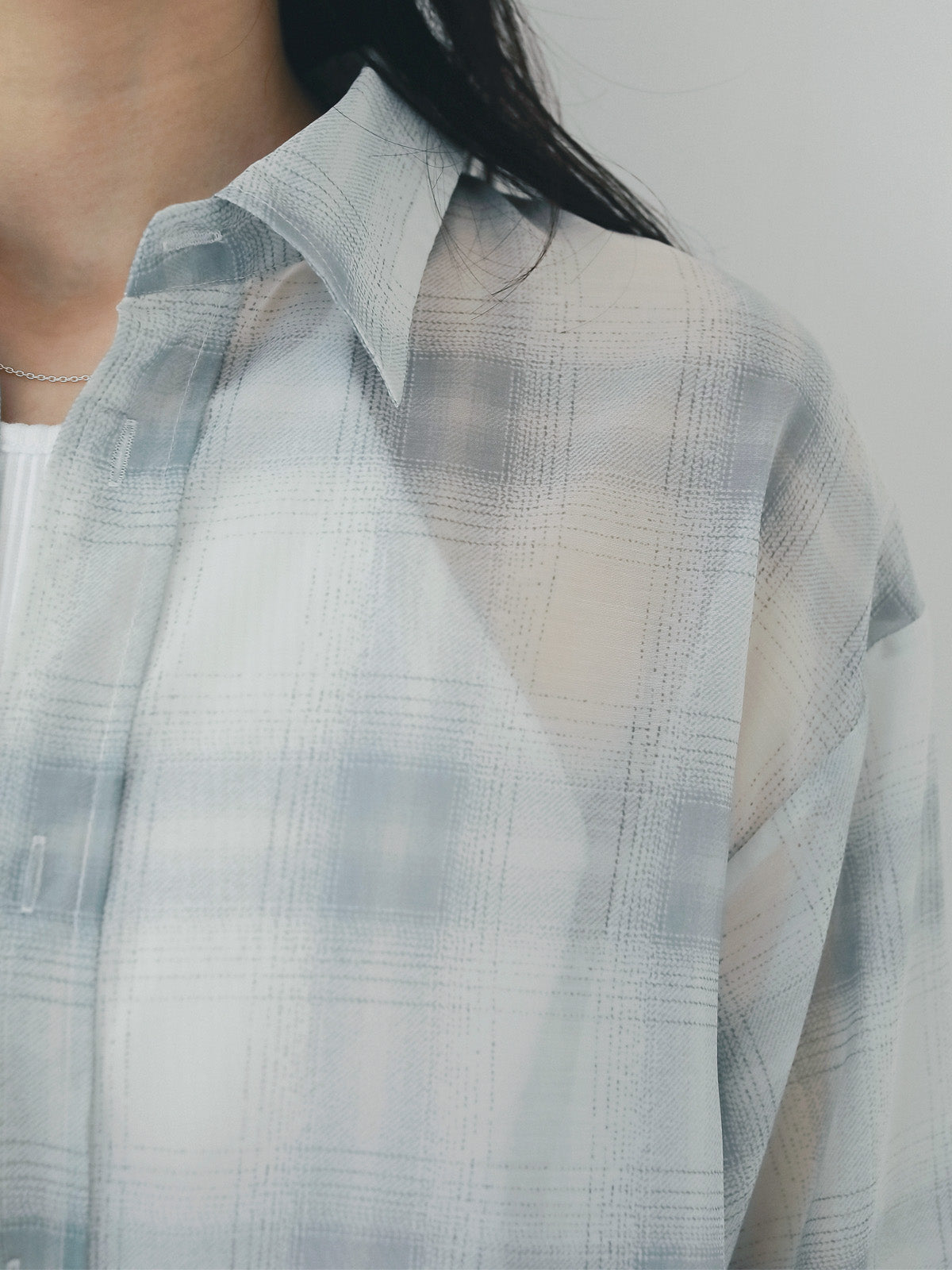 シアーチェック2WAYシャツ