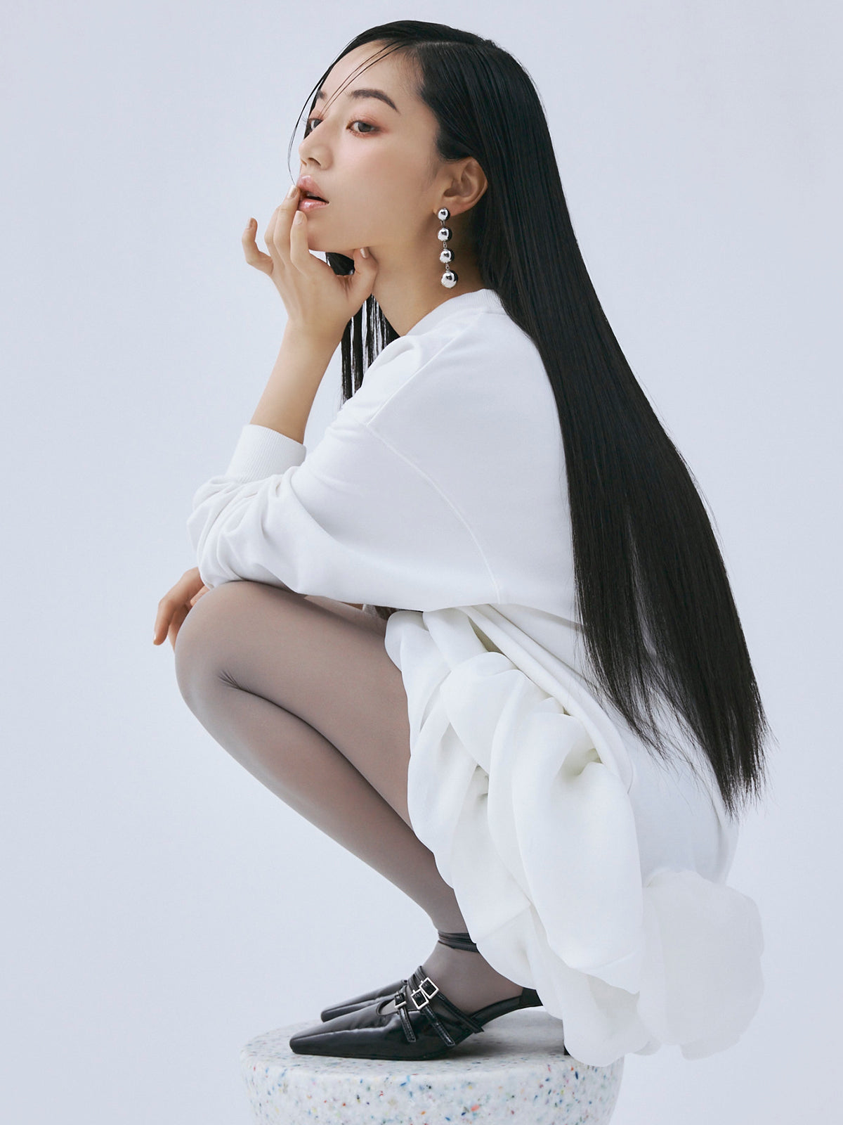 チュールヘムカットワンピース